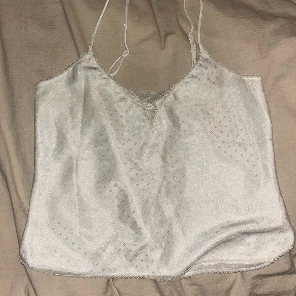 Vintage silk and lace cami